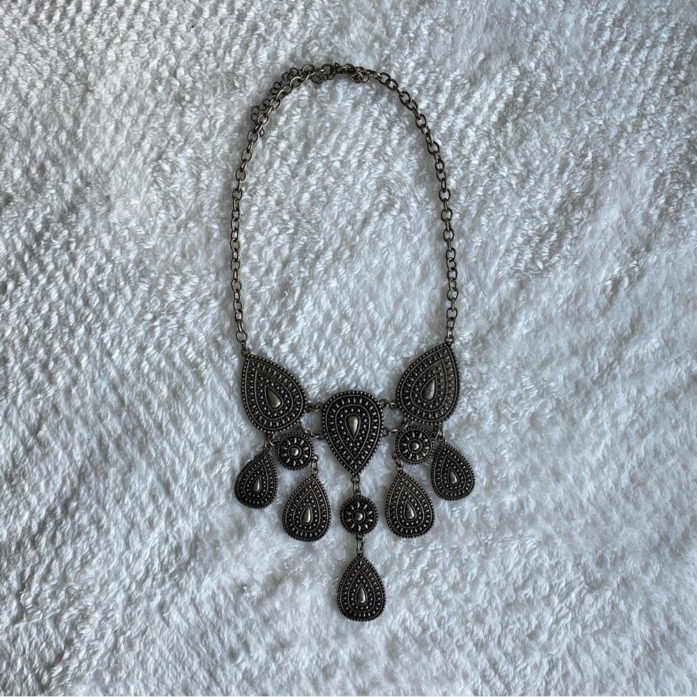 Free People Silver Statement Necklace